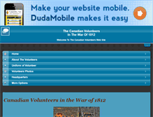 Tablet Screenshot of canadianvolunteers1812.com